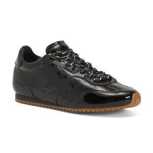 LARROUDE Handmade In Brazil Patent Leather Stella Sneakers